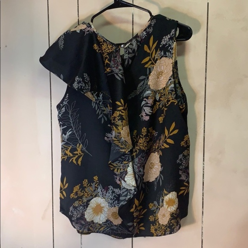 Anthology Size 12 Flutter Asymmetrical Floral Top - image 5